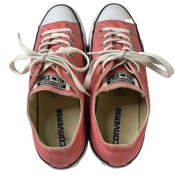 Converse All Star Low Top Coral Sneakers Streetwear Retro Y2K Fun Unisex W10 M8 - Picture 6 of 10